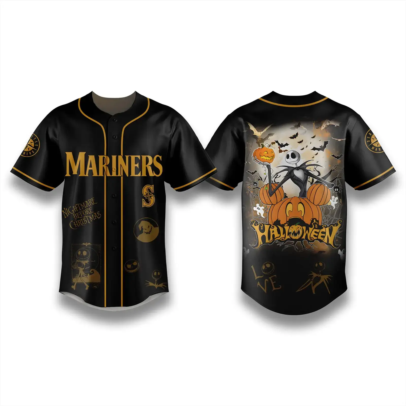 Seattle Mariners x Nightmare Before Christmas 2025 Baseball Jersey Image