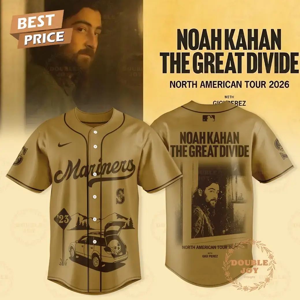 Seattle Mariners x Noah Kahan North American Tour 2026 Baseball Jersey Image