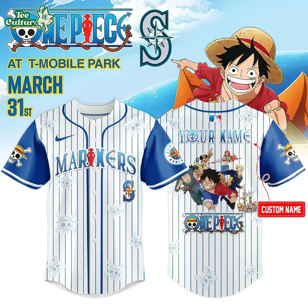 Seattle Mariners x One Piece Night 2026 Anime Baseball Jersey Version 2 Image