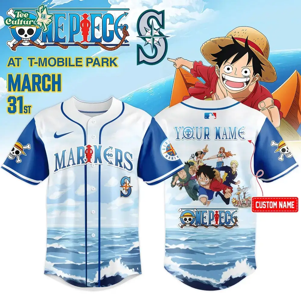 Seattle Mariners x One Piece Night 2026 Anime Limited Baseball Jersey Image