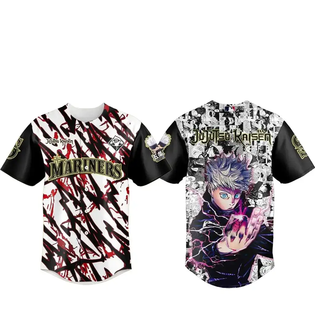 Seattle Mariners x Satoru Gojo Baseball Jersey Image