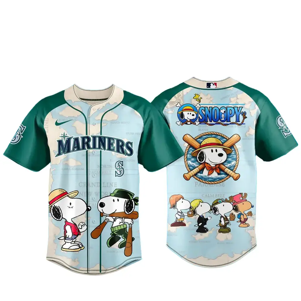Seattle Mariners x Snoopy 2026 Baseball Jersey Image