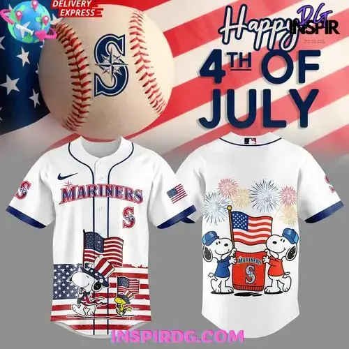 Seattle Mariners X Snoopy 4Th Off July Limited Baseball Jersey Image