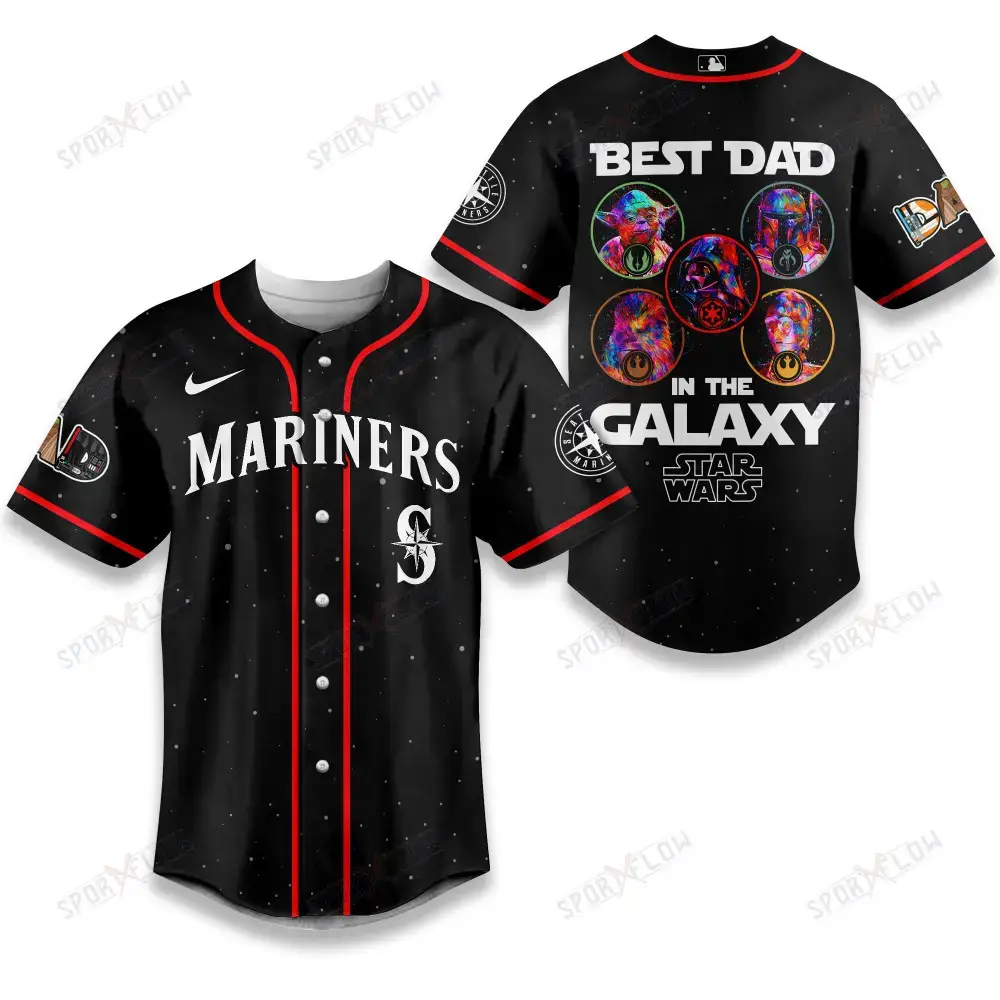 Seattle Mariners X Star Wars The Chosen Dad Father'S Day Baseball Jersey Image