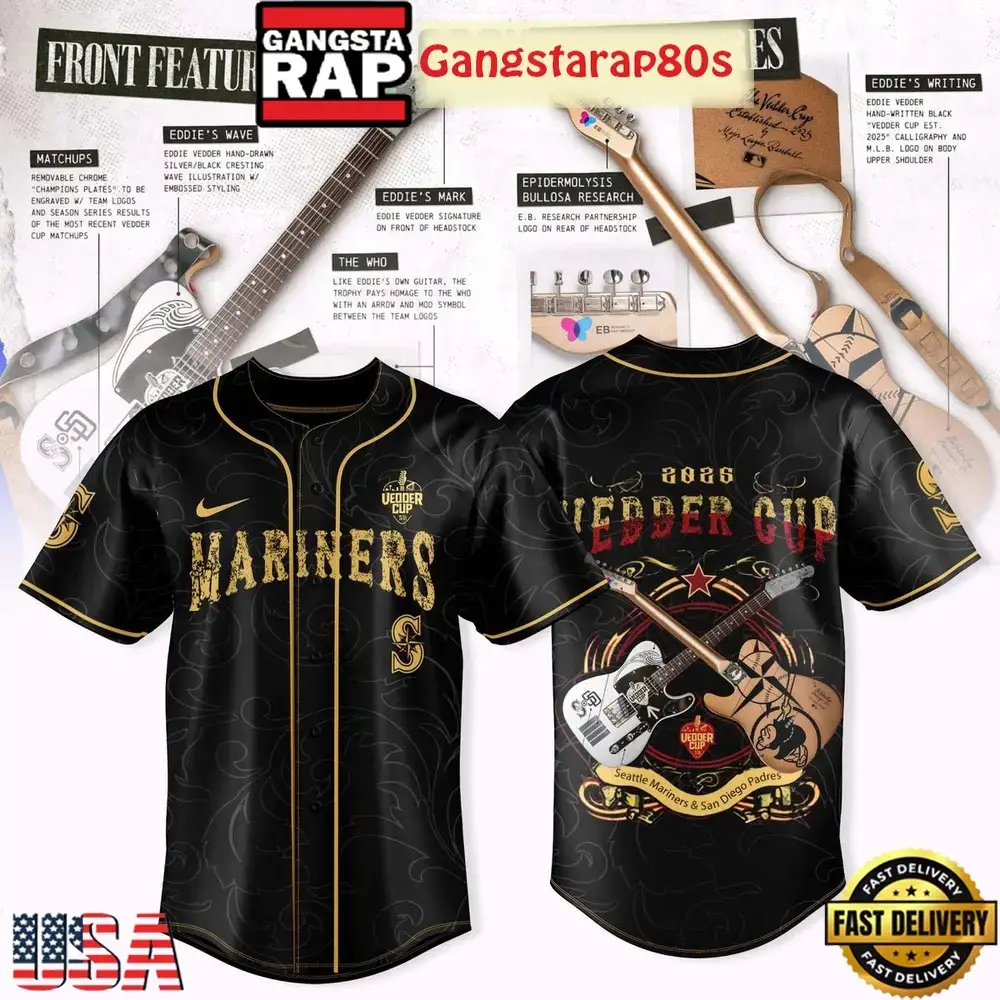 Seattle Mariners x Vedder Cup 2025 Special Baseball Jersey Image