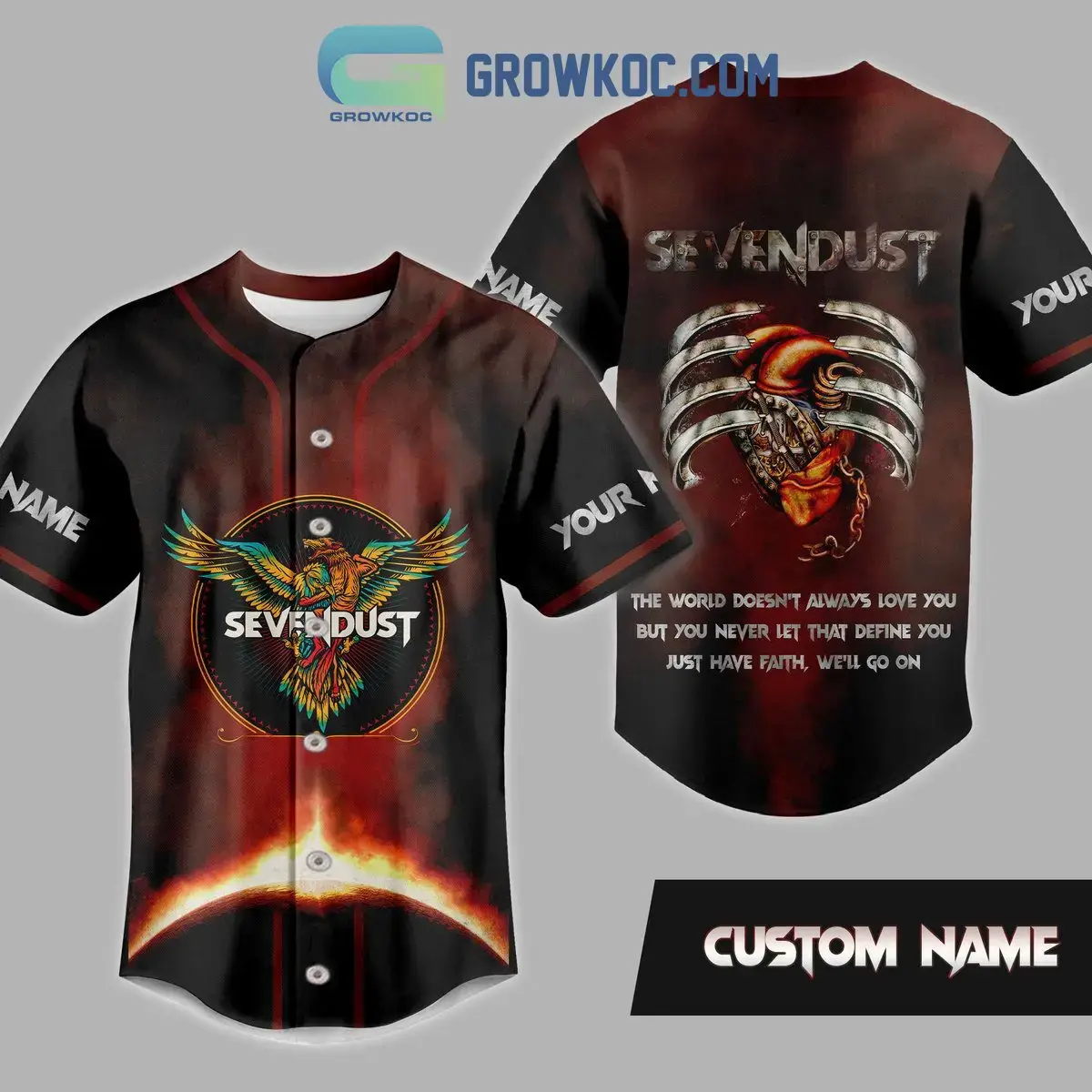 Seven Dust The World Doesn't Always Love You Personalized Baseball Jersey Image