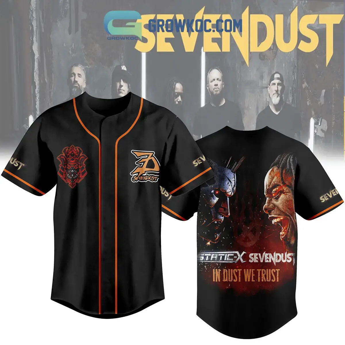 Sevendust In Dust We Trust Baseball Jersey Image