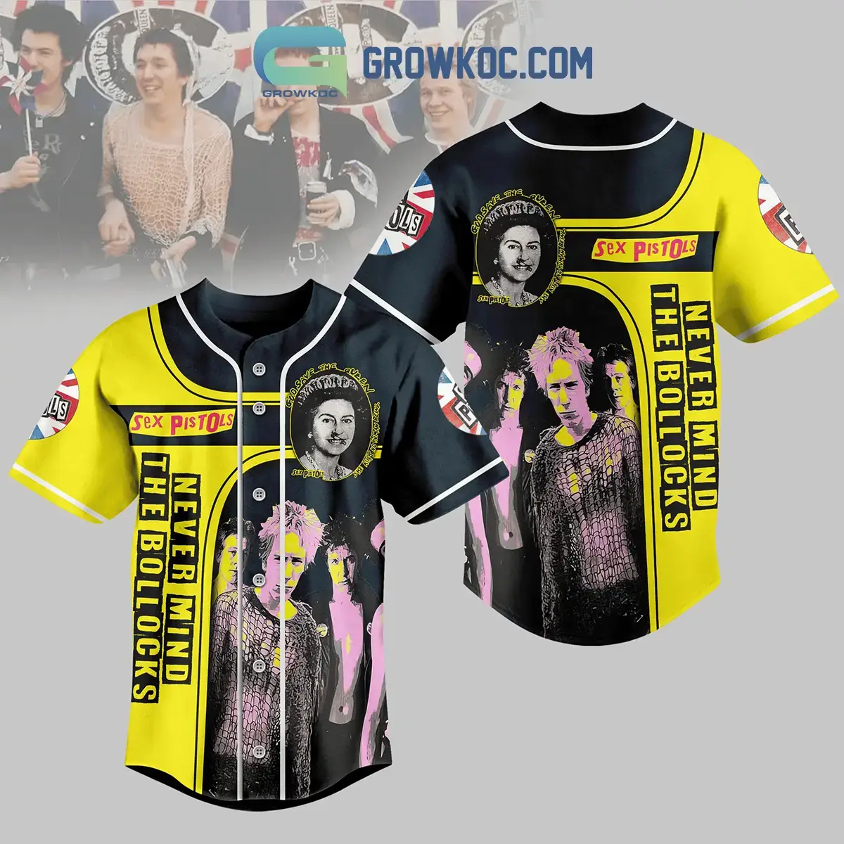Sex Pistols Never Mind The Bollocks Baseball Jersey Image