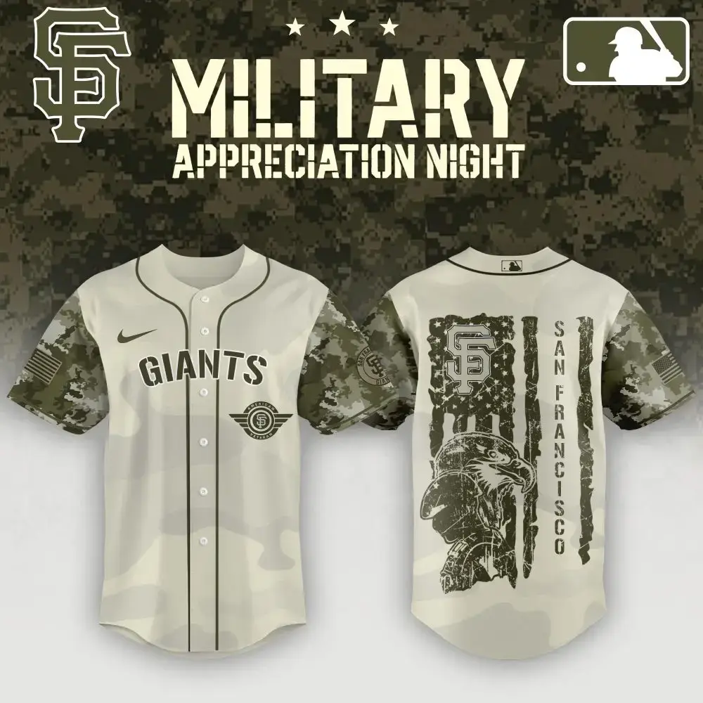 Sf Giants Camo Jersey - Military Appreciation Night Limited Edition Image