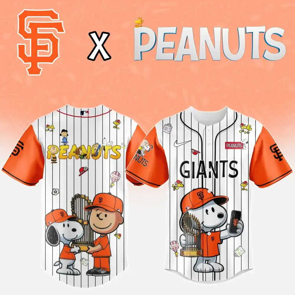 Sf Giants X Peanuts Jersey – Limited Edition Snoopy & Charlie Brown Baseball Shirt Image