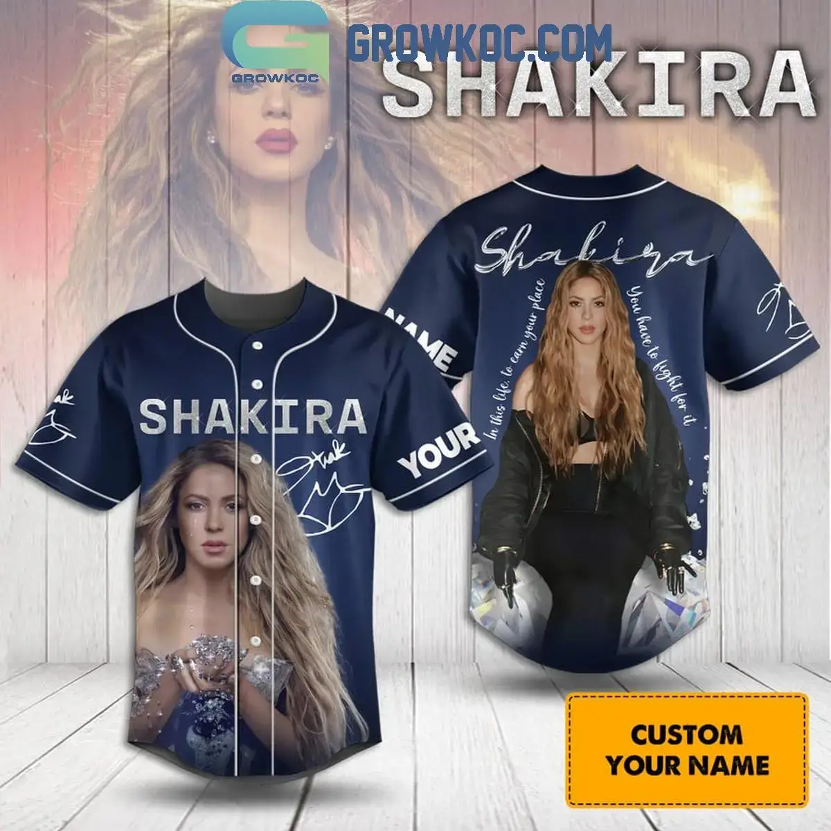 Shakira You Have To Fight For It Personalized Baseball Jersey Image