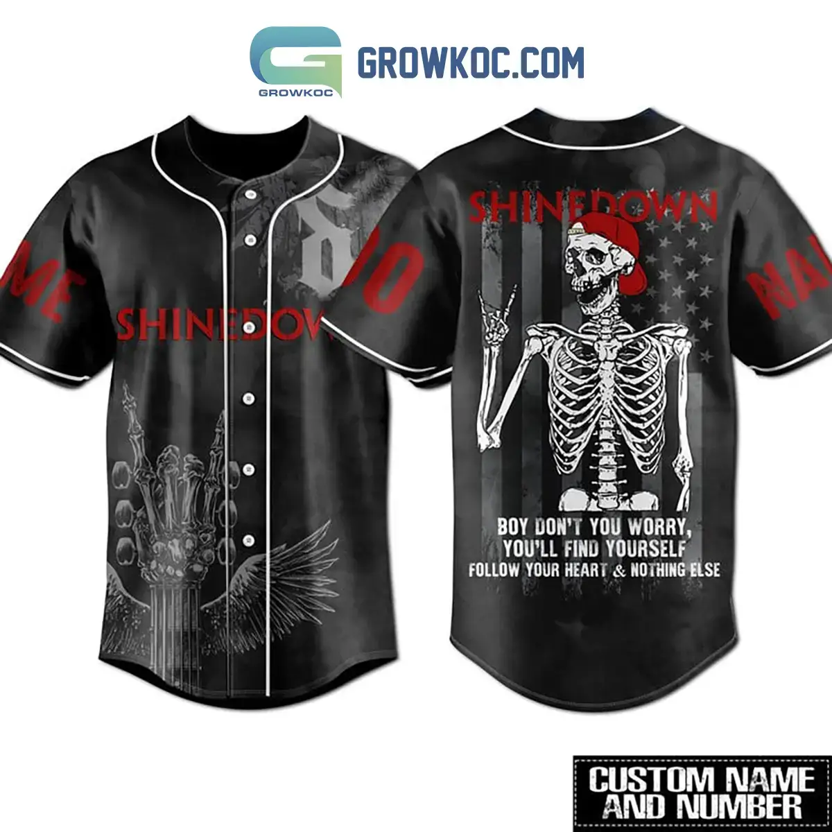 Shinedown But Don't You Worry Fan Personalized Baseball Jersey Image