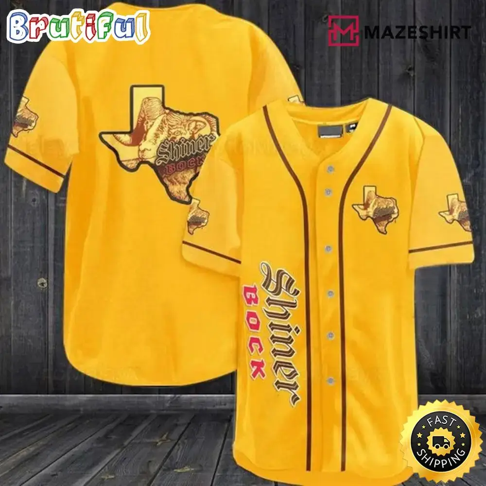 Shiner Bock Beer Baseball Jersey Image
