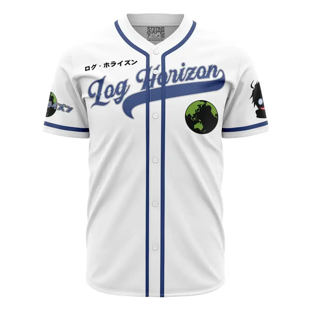 Shiroe Black Heart Glasses Log Horizon Baseball Jersey Image