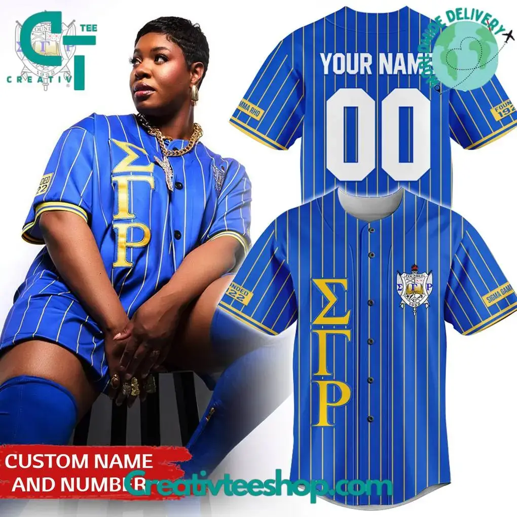 Sigma Gamma Rho Custom Baseball Jersey Image