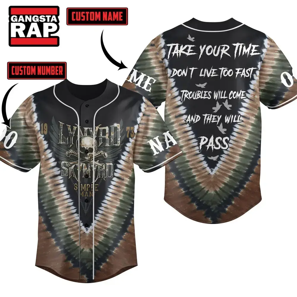 Simple Man Lynyrd Skynyrd Custom Baseball Jersey Image