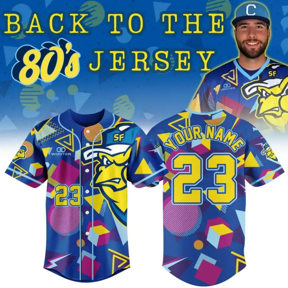 Sioux Falls Canaries Back To The 80'S Vintage Personalized Baseball Jersey Image