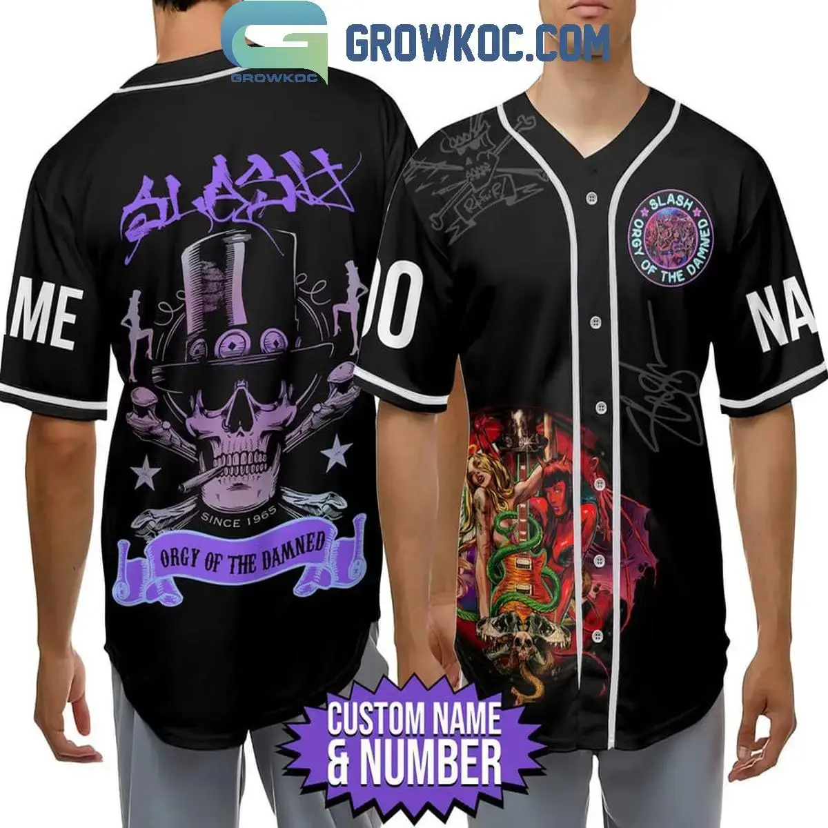 Slash Orgy Of The Damned Personalized Baseball Jersey Image