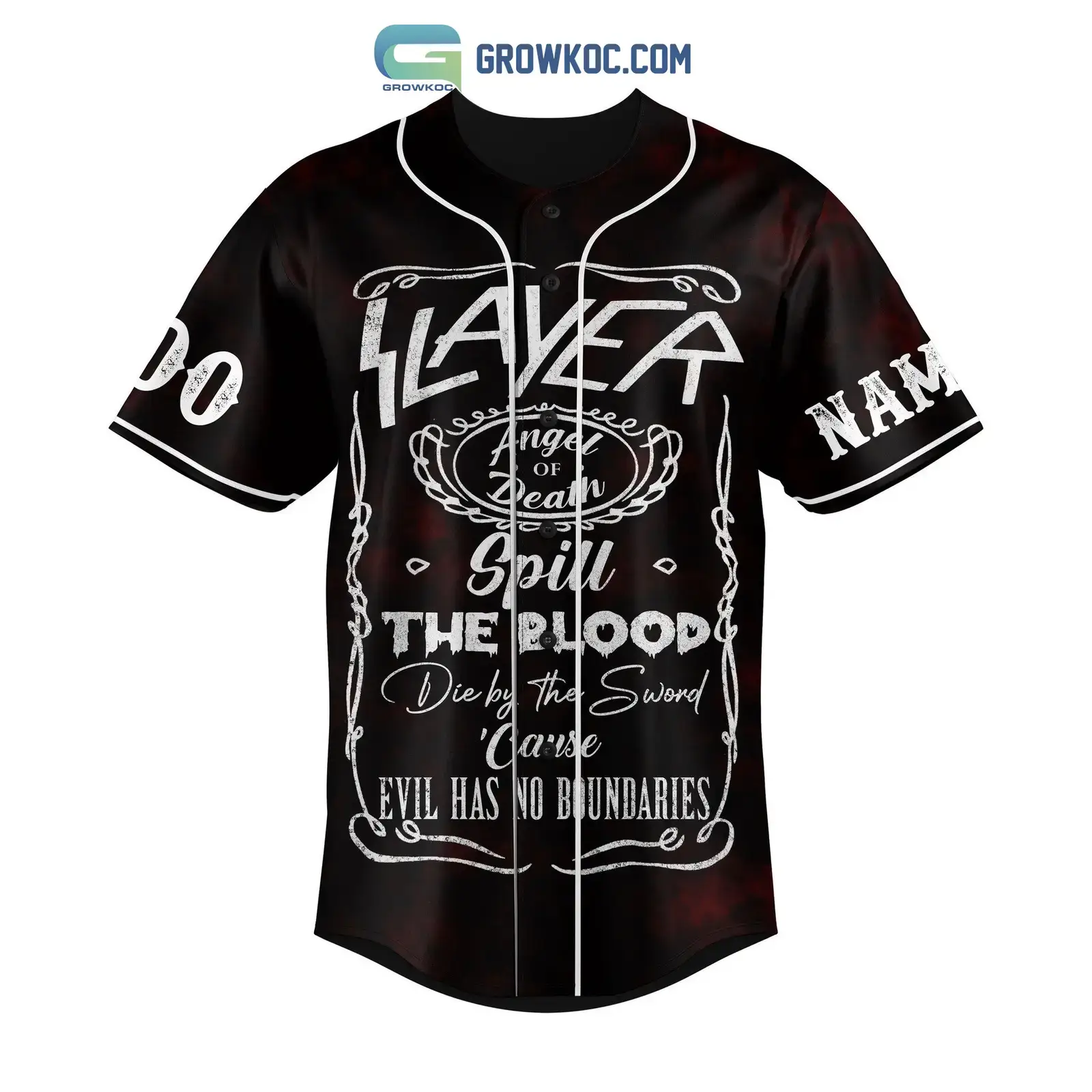 Slayer Evil Has No Boundaries Personalized Baseball Jersey Image