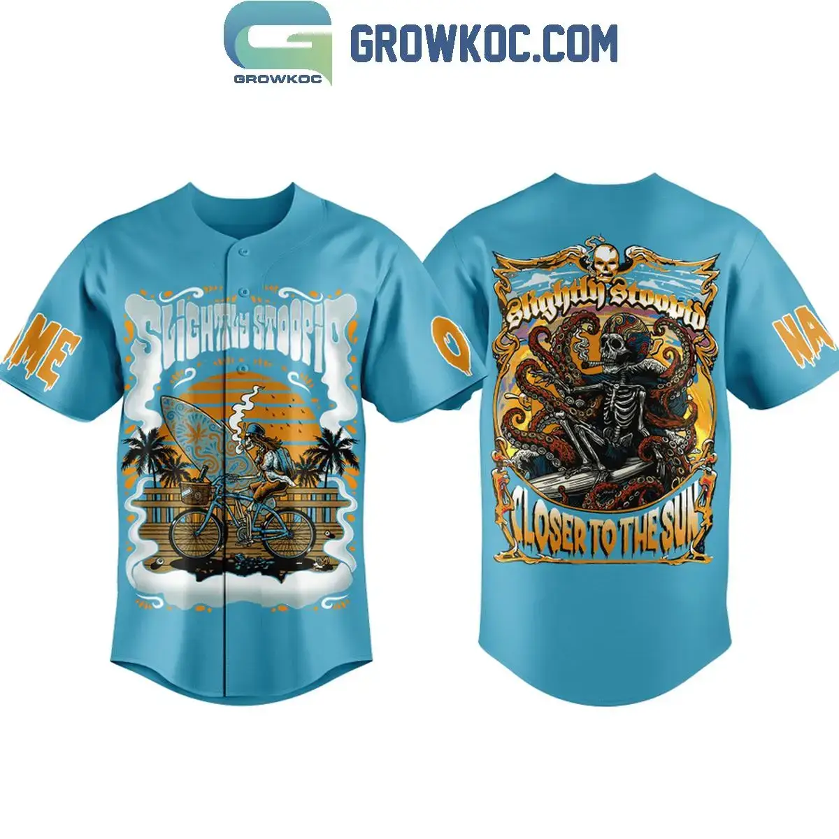 Slightly Stoopid Closer To The Sun Personalized Baseball Jersey Image