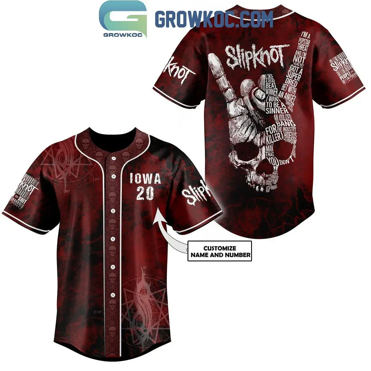 Slipknot I Want To Be A Sinner Personalized Baseball Jersey Image