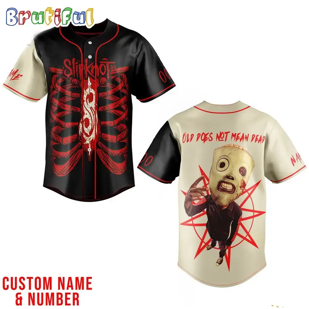 Slipknot Old Does Not Mean Dead Baseball Jersey Image