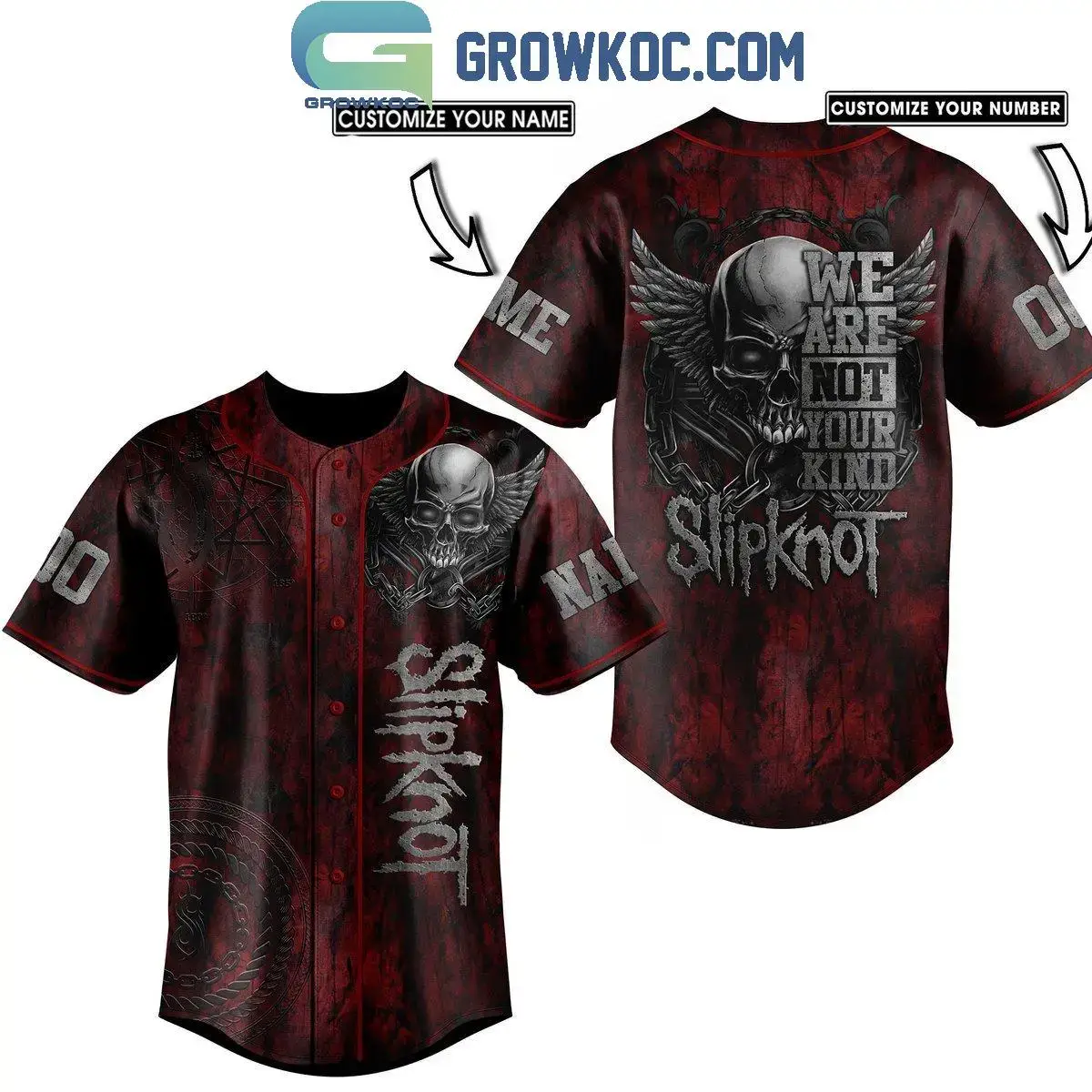 Slipknot We Are Not Your Kind Fan Personalized Baseball Jersey Image