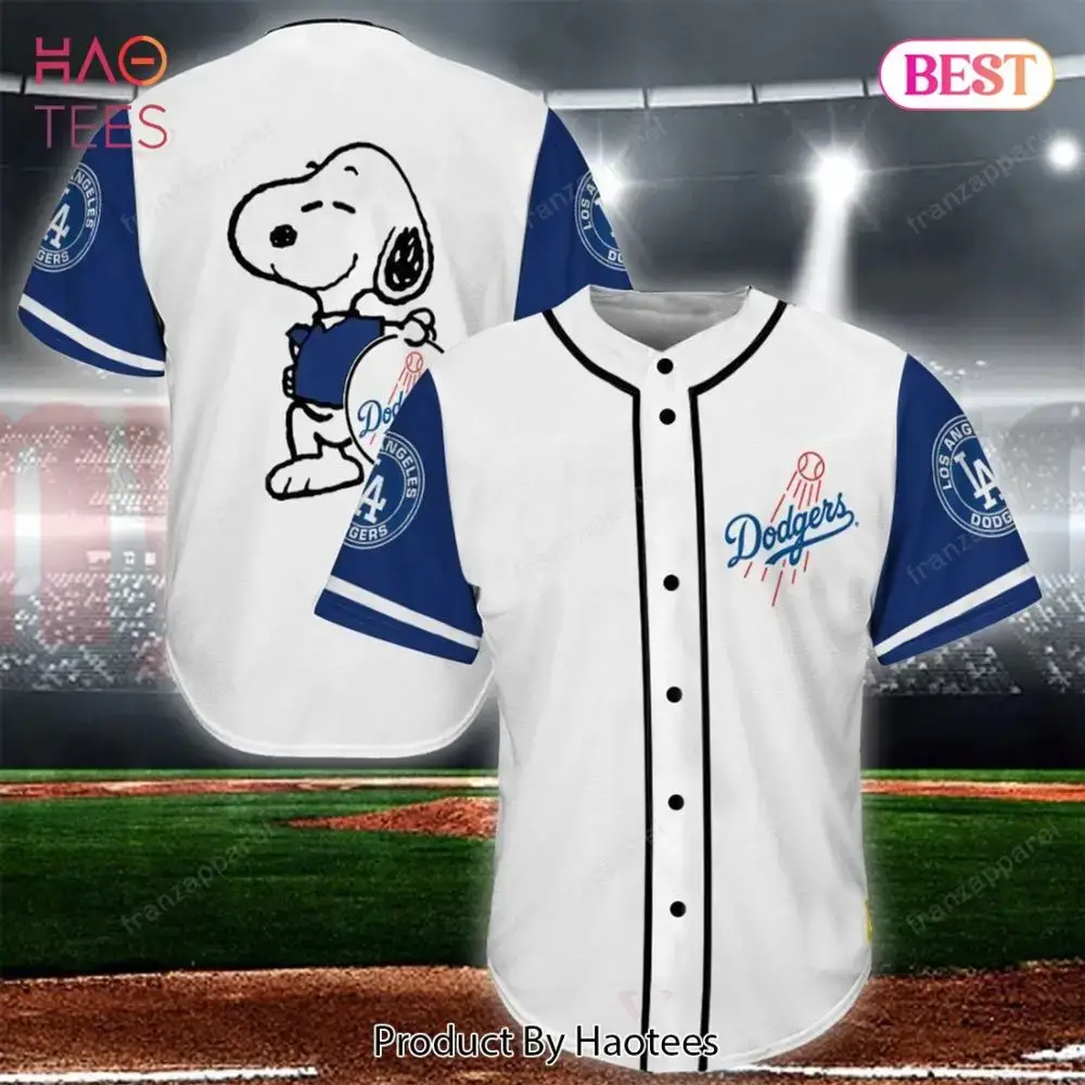 Snoopy Dodgers Jersey - Limited Edition Baseball Fan Gear, Men'S Sizes Image