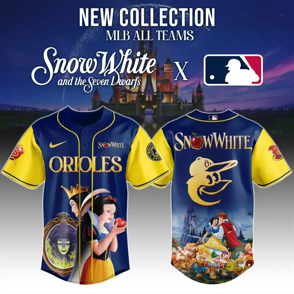 Snow White Mlb Orioles Jersey - Limited Edition Disney Baseball Apparel Image