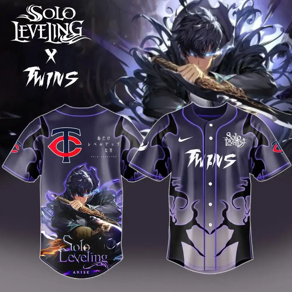 Solo Leveling Anime Baseball Jersey - Limited Edition Graphic Tee For Fans Image