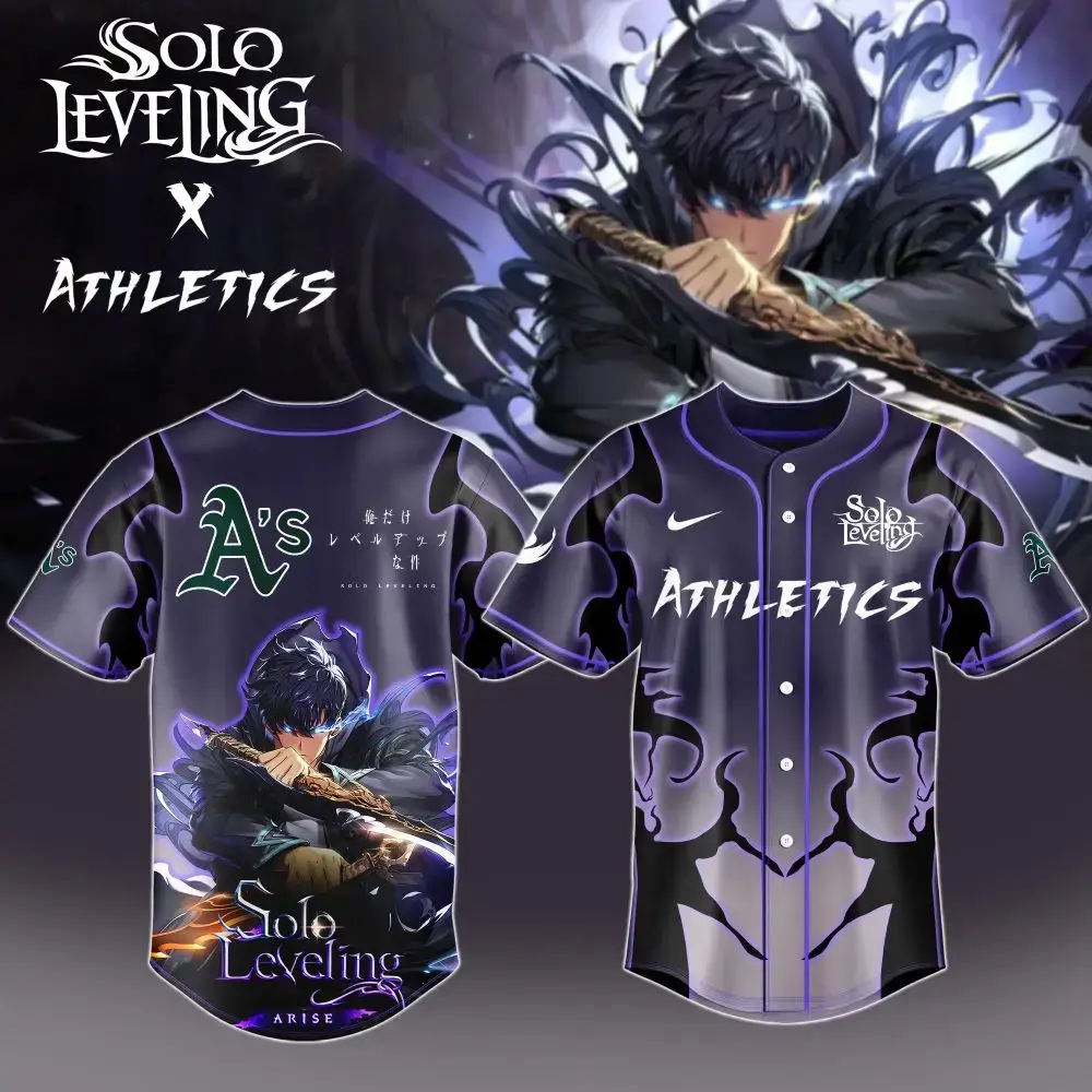 Solo Leveling X Athletics Limited Edition Baseball Jersey – Anime Fans Must-Have! Image