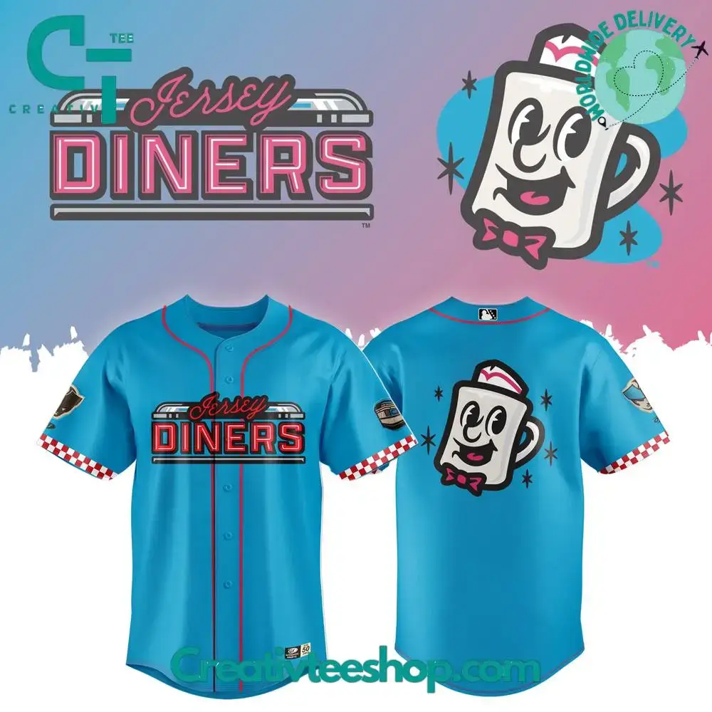 Somerset Patriots Jersey Diners On-Field Cut Retail Baseball Jersey Image