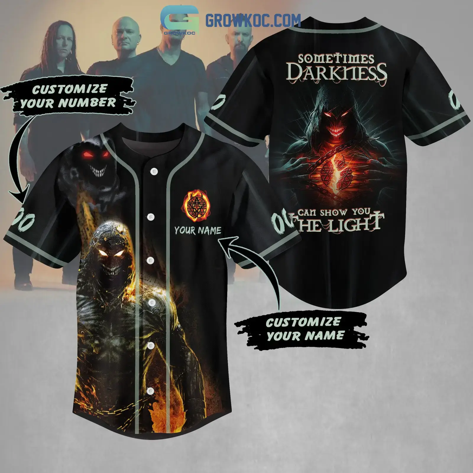Sometimes Darkness Can Show You The Light Personalized Baseball Jersey Image