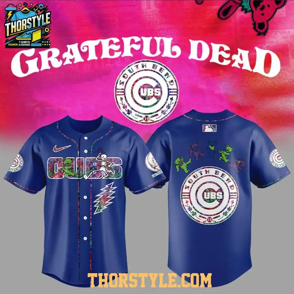 South Bend Cubs Grateful Dead 60Th Anniversary 2025 Baseball Jersey Image