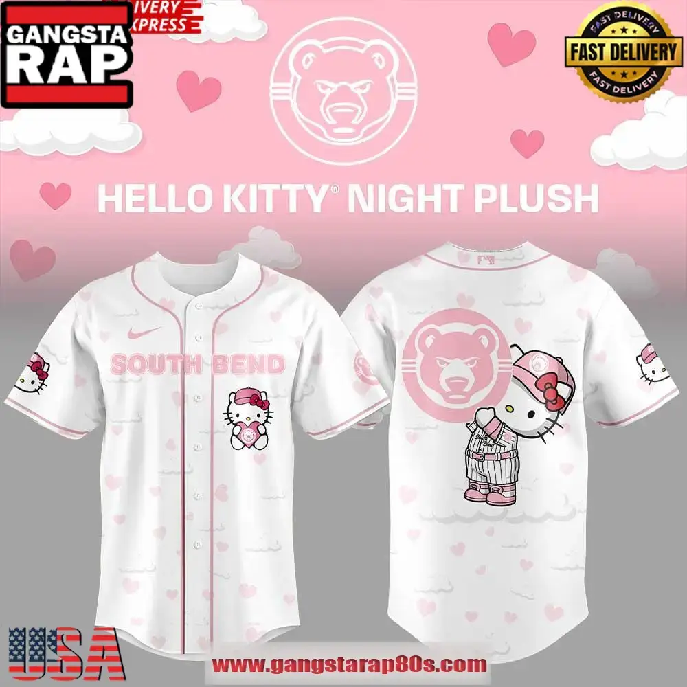 South Bend Cubs Hello Kitty Night 2025 Baseball Jersey Shirt Image