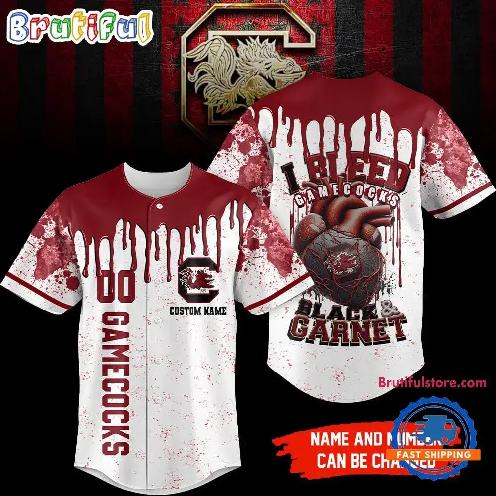 South Carolina Gamecocks NCAA I Bleed Baseball Jersey Image