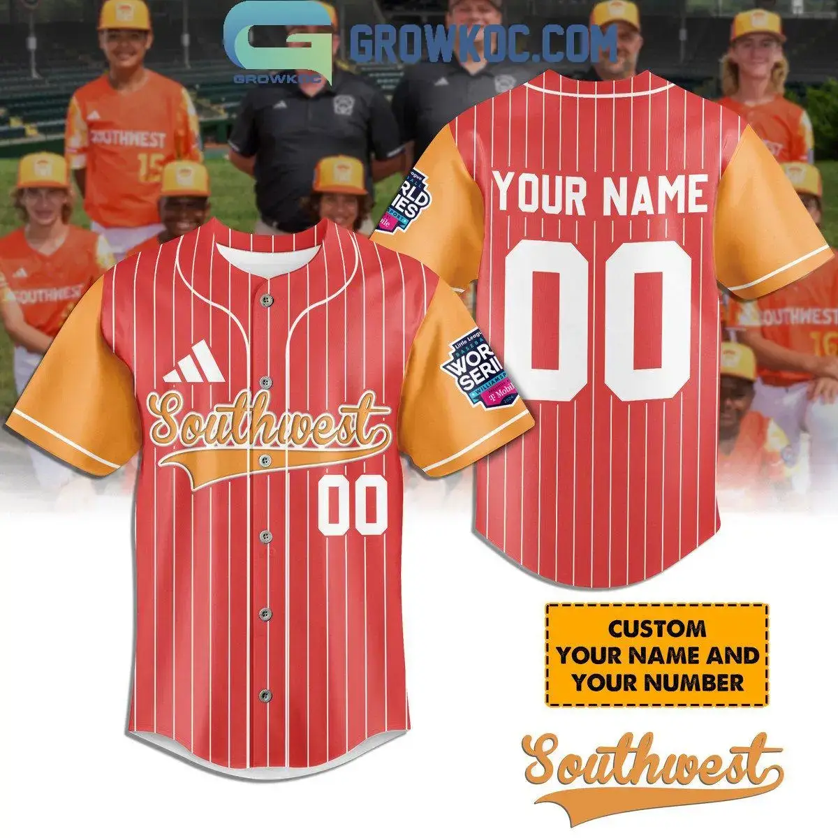 Southwest Little League World Series Personalized Baseball Jersey Image