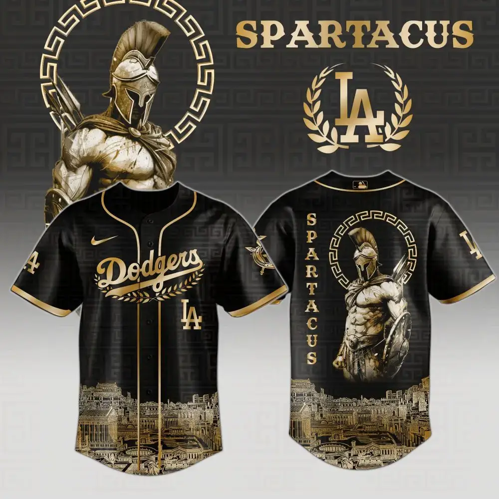 Spartacus La Dodgers Jersey – Limited Edition Gold & Black Design Image