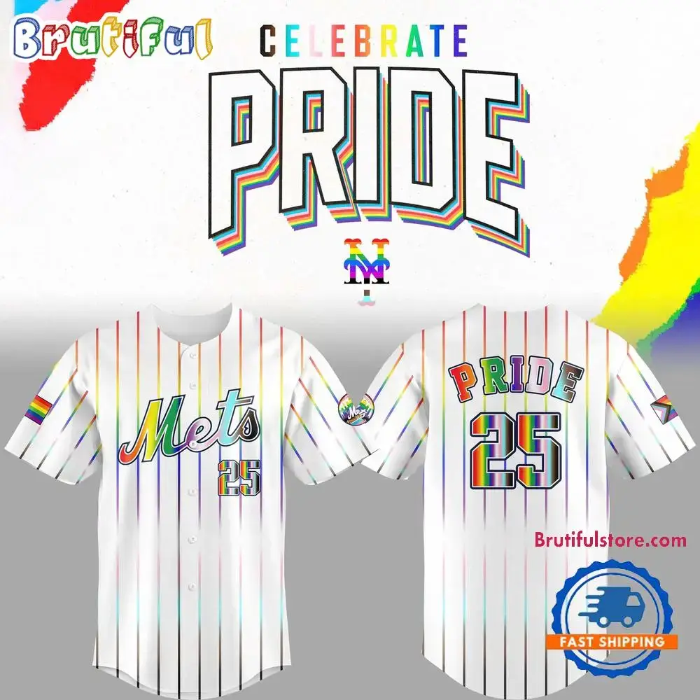Special 2025 Pride Month New York Mets Baseball Jersey Image