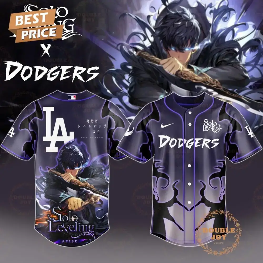 Special Edition Los Angeles Dodgers X Solo Leveling 2025 Baseball Jersey Image