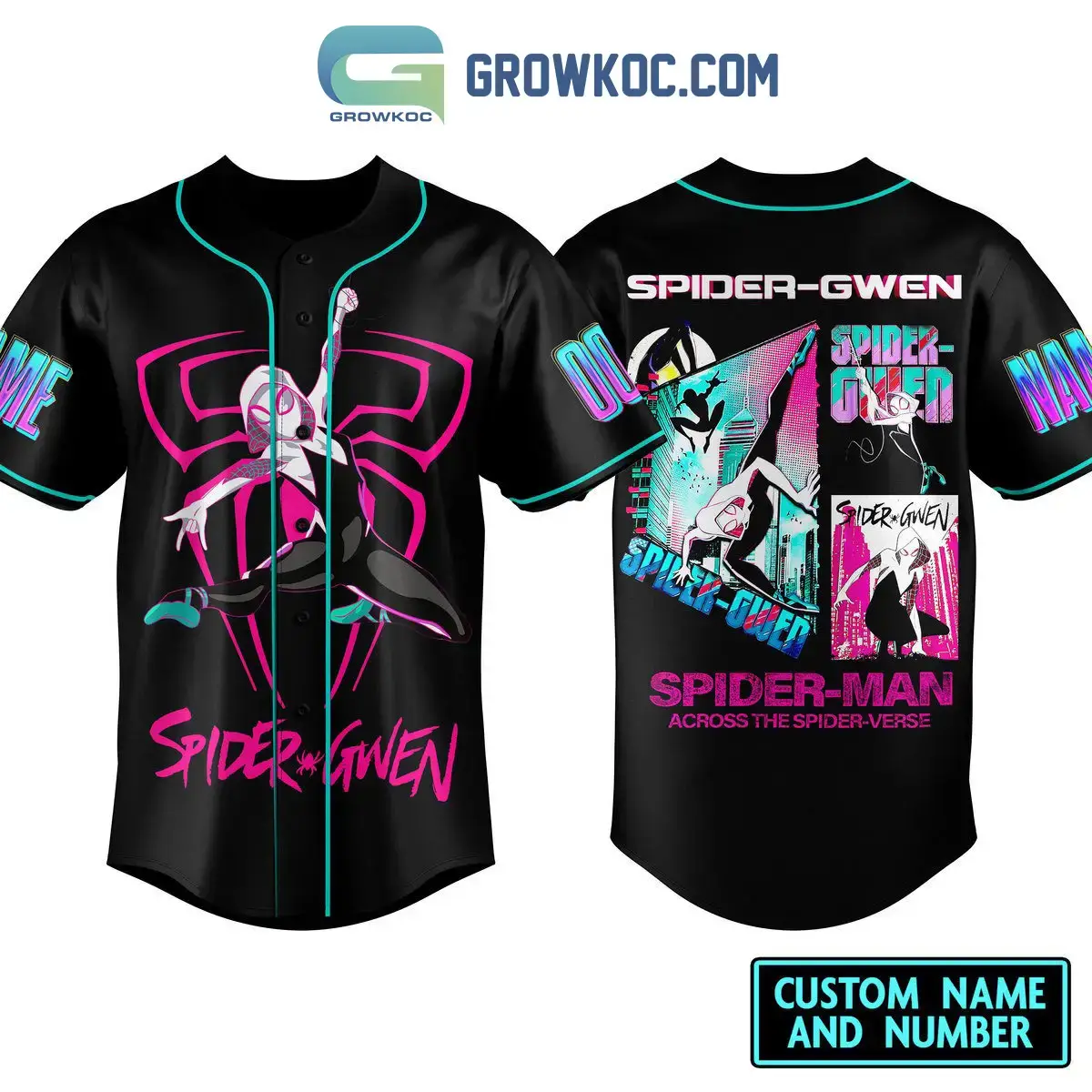 Spider Gwen Across The Spider Verse Personalized Baseball Jersey Image