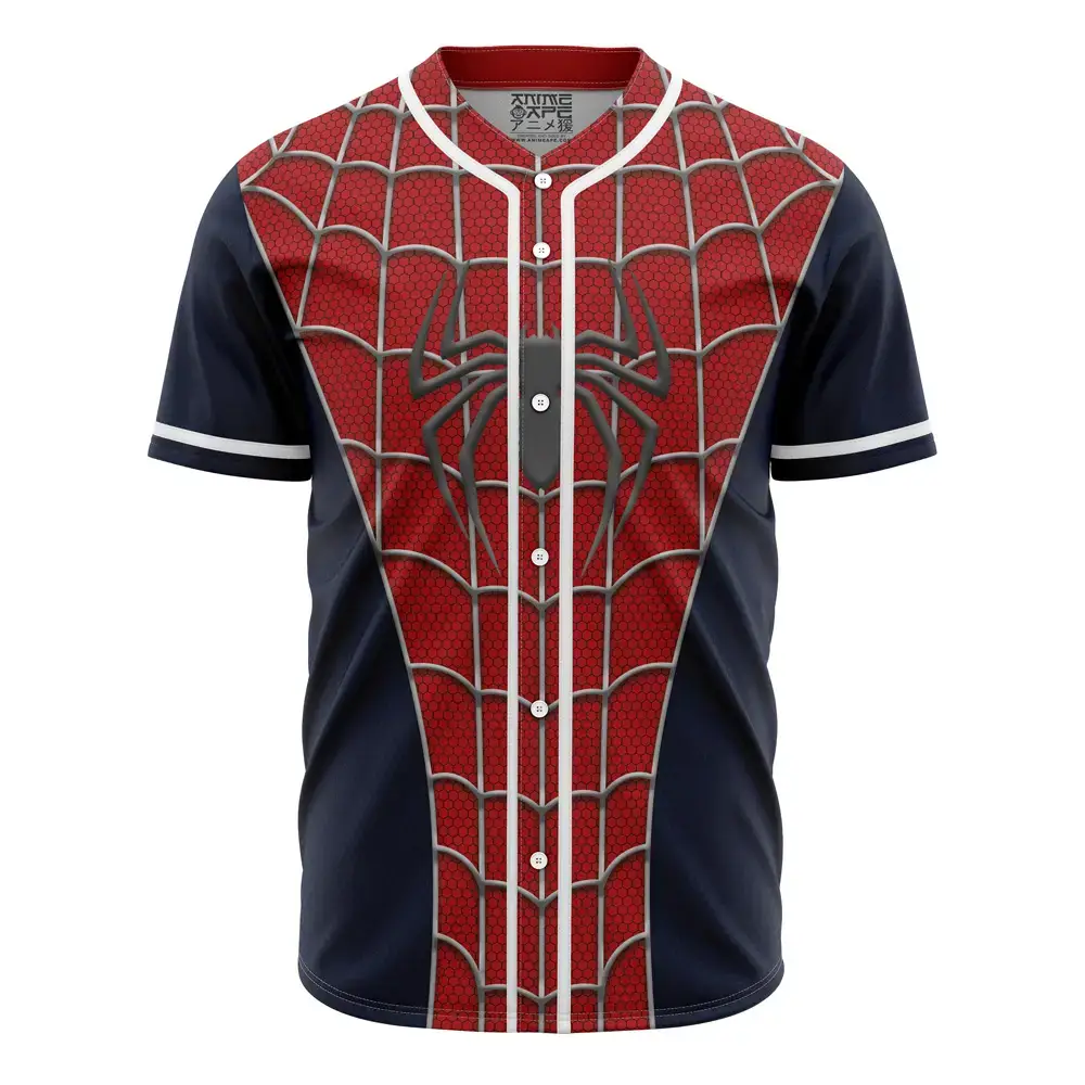 Spider-Inspired Baseball Jersey - Stylish Superhero Sportswear For Fans Image