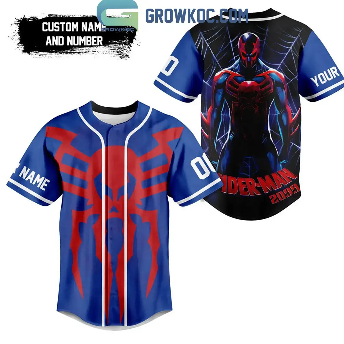 Spider-Man 2099 Across The Spider-Verse Personalized Baseball Jersey Image