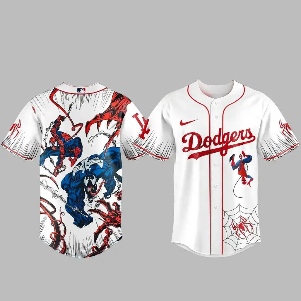Spider-Man x Los Angeles Dodgers Brand New Day 2026 Baseball Jersey Image