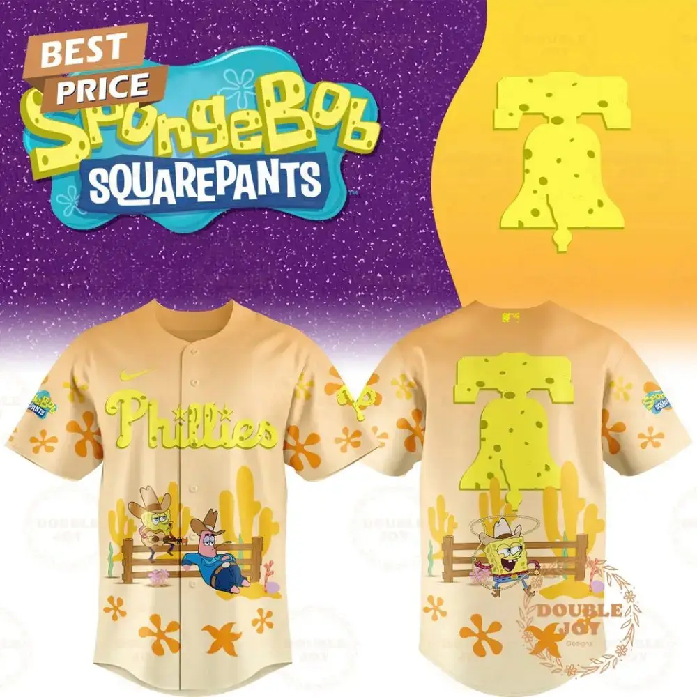 Spongebob Squarepants 2025 Philadelphia Phillies Limited Edition Baseball Jersey Image