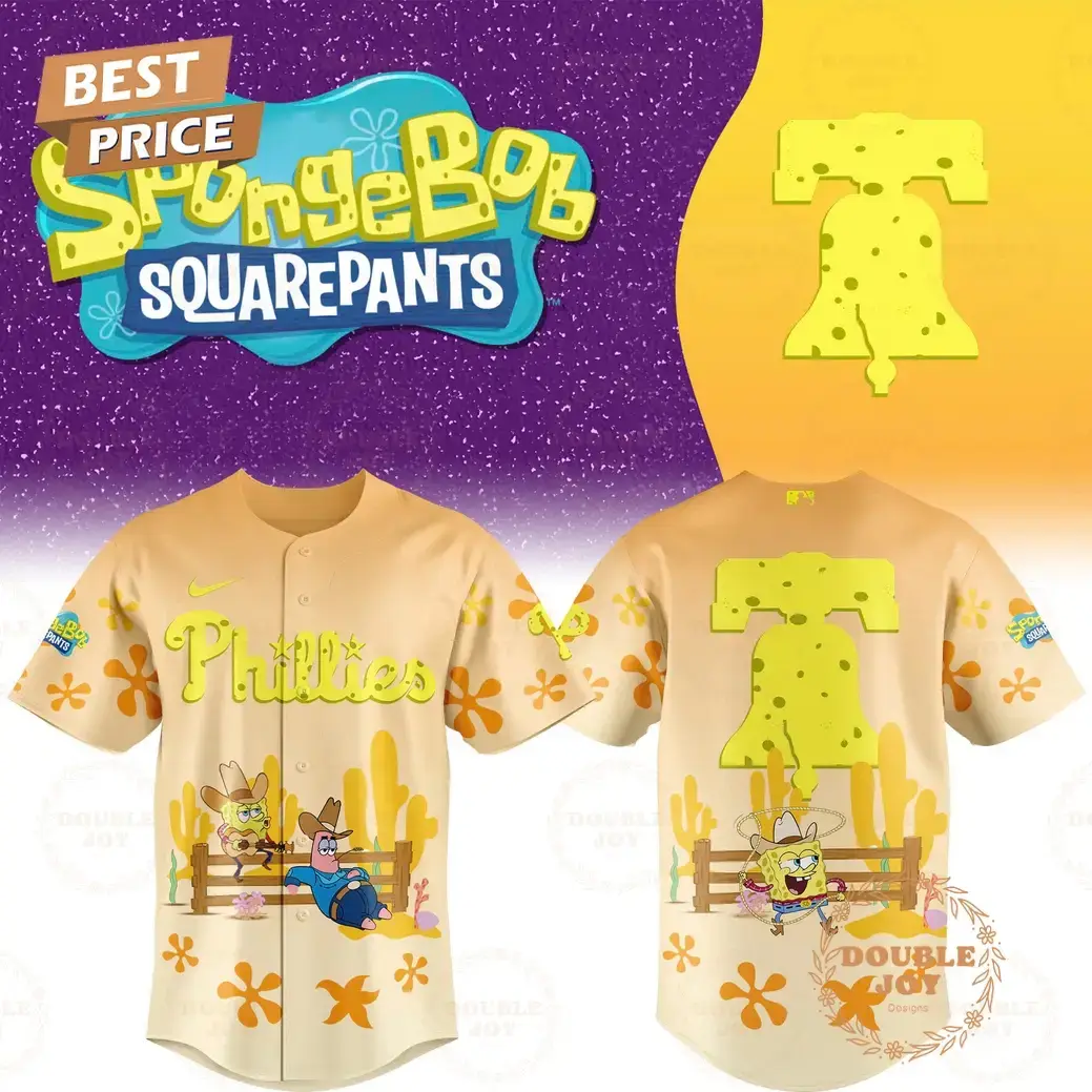 Spongebob Squarepants 2025 Philadelphia Phillies Limited Edition Baseball Jersey Image
