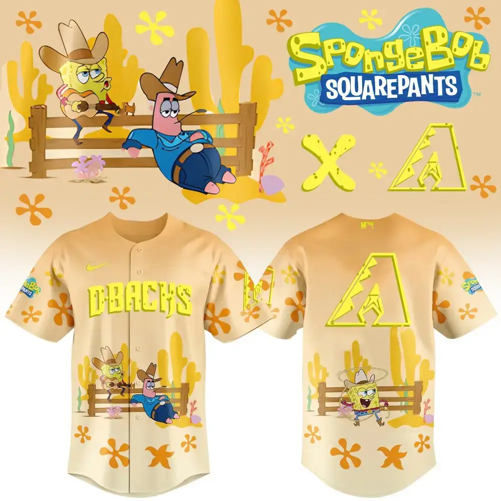 Spongebob X Arizona Baseball Jersey – Limited Edition Collab, Fun & Stylish Sportswear Image