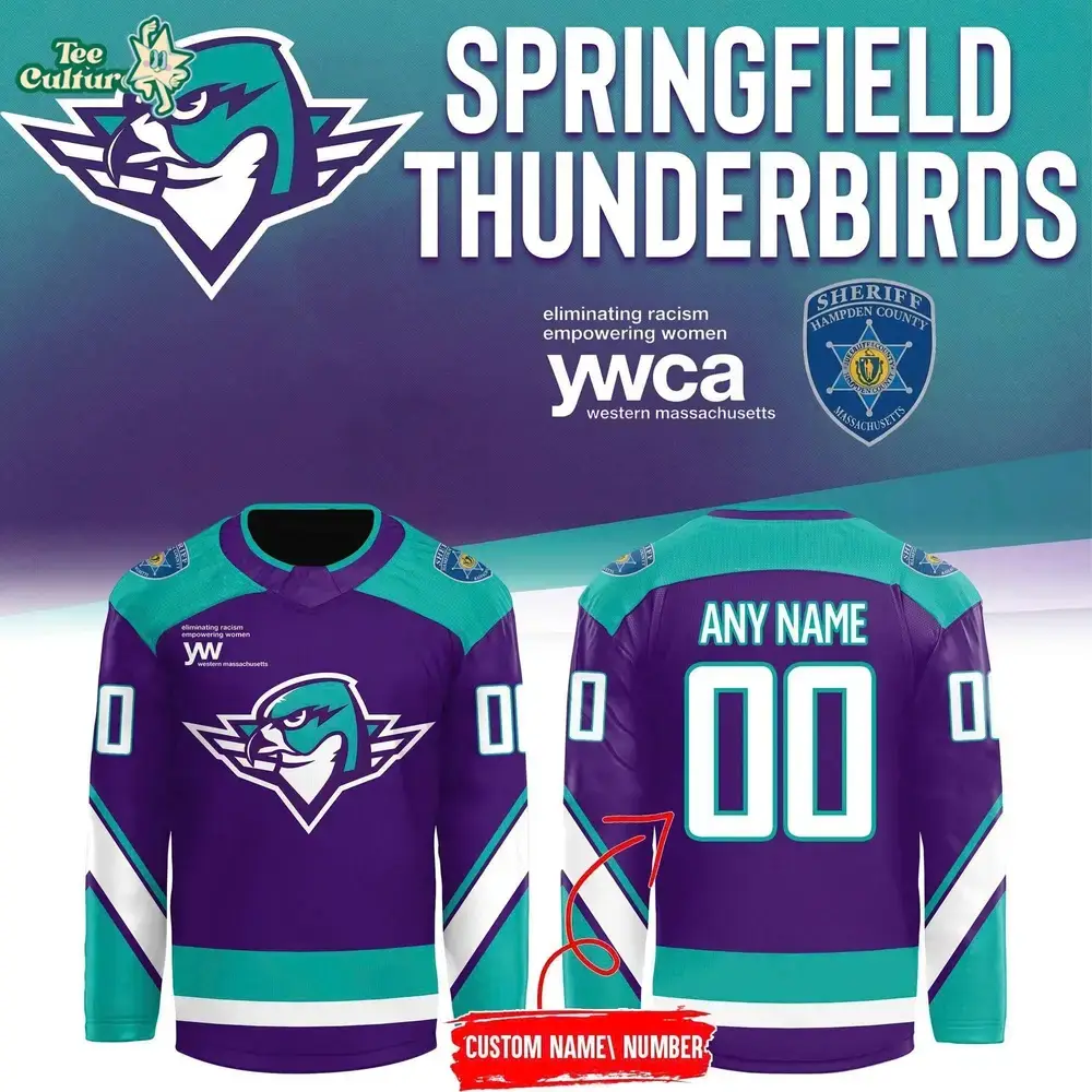 Springfield Thunderbirds 2026 Purple Warm Up Limited Hockey Jersey Image
