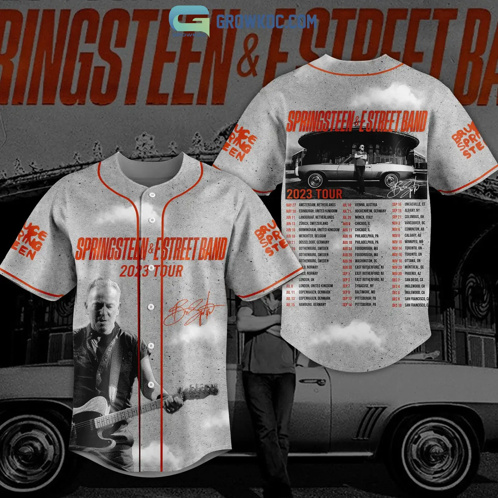Springstreen&Estreet Band 2023 Tour Baseball Jersey Image