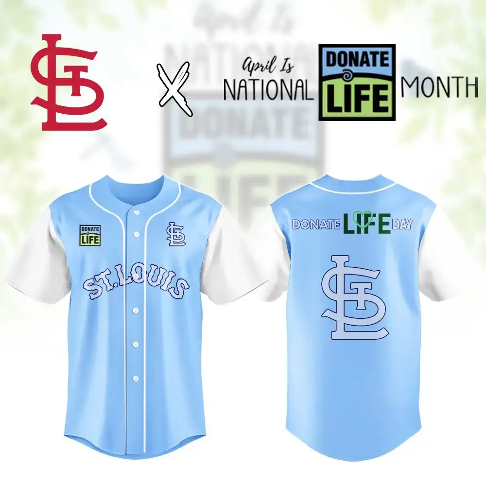 St. Louis Baseball Jersey - Celebrate Donate Life Month In Style! Image
